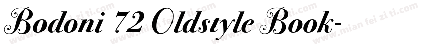 Bodoni 72 Oldstyle Book字体转换
